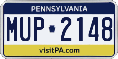 PA license plate MUP2148