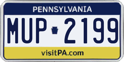 PA license plate MUP2199