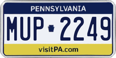 PA license plate MUP2249