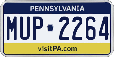 PA license plate MUP2264