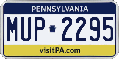 PA license plate MUP2295