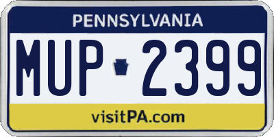 PA license plate MUP2399