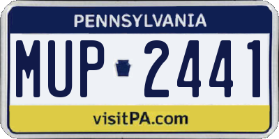 PA license plate MUP2441