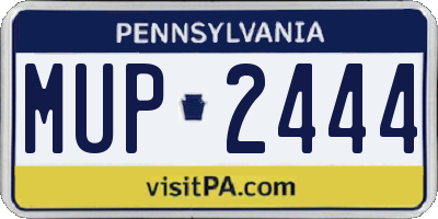 PA license plate MUP2444