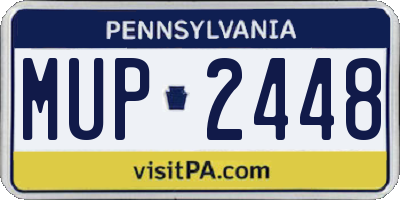 PA license plate MUP2448
