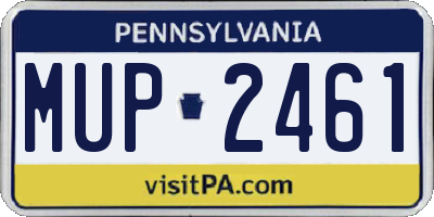 PA license plate MUP2461