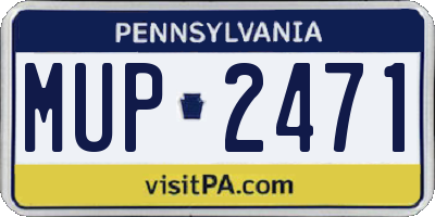 PA license plate MUP2471