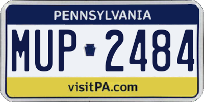 PA license plate MUP2484