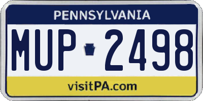 PA license plate MUP2498