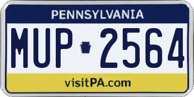 PA license plate MUP2564