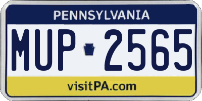 PA license plate MUP2565