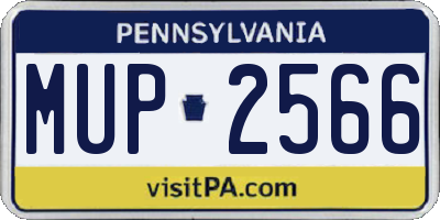 PA license plate MUP2566