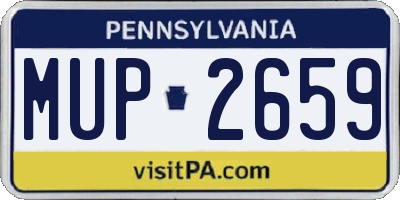 PA license plate MUP2659