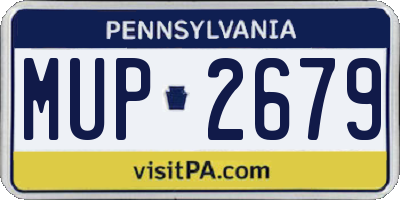 PA license plate MUP2679