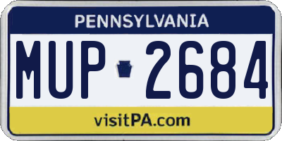 PA license plate MUP2684