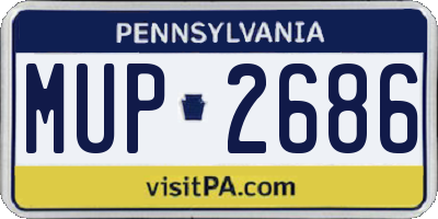 PA license plate MUP2686
