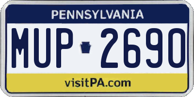 PA license plate MUP2690