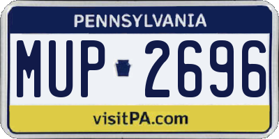 PA license plate MUP2696