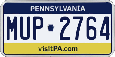 PA license plate MUP2764
