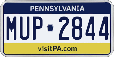 PA license plate MUP2844