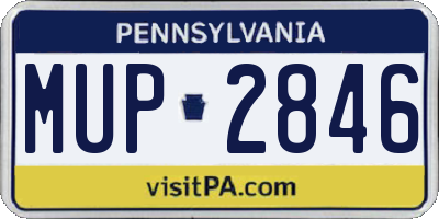 PA license plate MUP2846