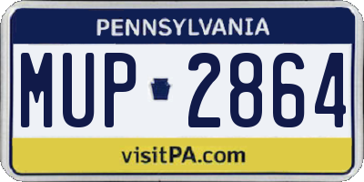 PA license plate MUP2864