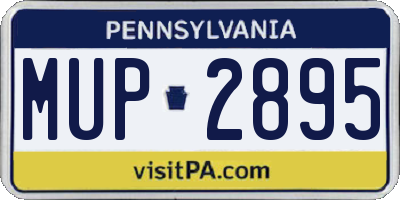 PA license plate MUP2895