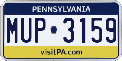 PA license plate MUP3159