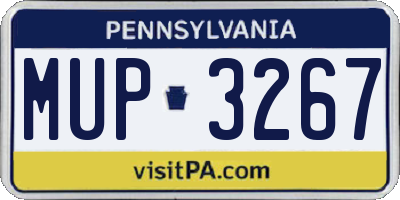 PA license plate MUP3267