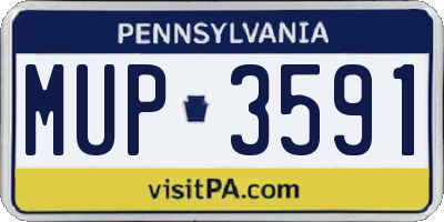 PA license plate MUP3591