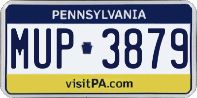 PA license plate MUP3879