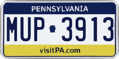 PA license plate MUP3913