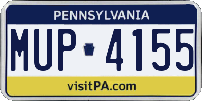 PA license plate MUP4155