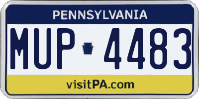 PA license plate MUP4483