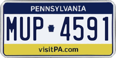 PA license plate MUP4591