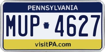 PA license plate MUP4627