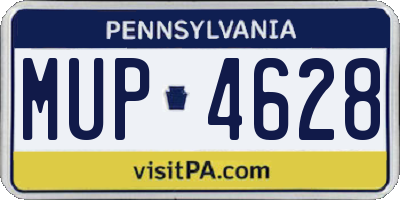 PA license plate MUP4628