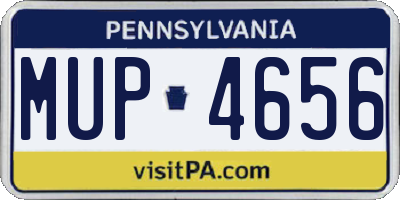 PA license plate MUP4656