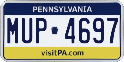 PA license plate MUP4697