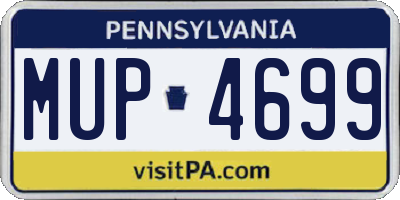 PA license plate MUP4699