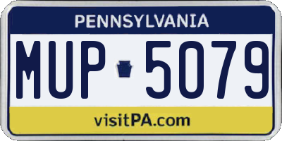PA license plate MUP5079