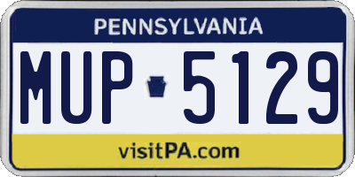 PA license plate MUP5129