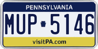 PA license plate MUP5146