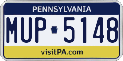 PA license plate MUP5148