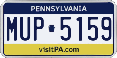 PA license plate MUP5159