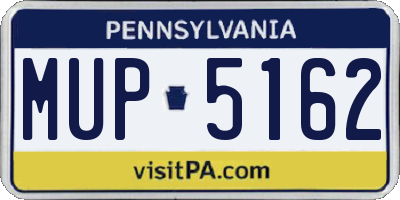PA license plate MUP5162