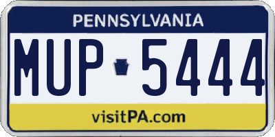 PA license plate MUP5444