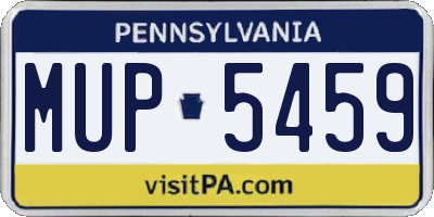 PA license plate MUP5459