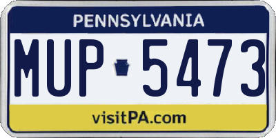 PA license plate MUP5473