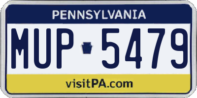 PA license plate MUP5479